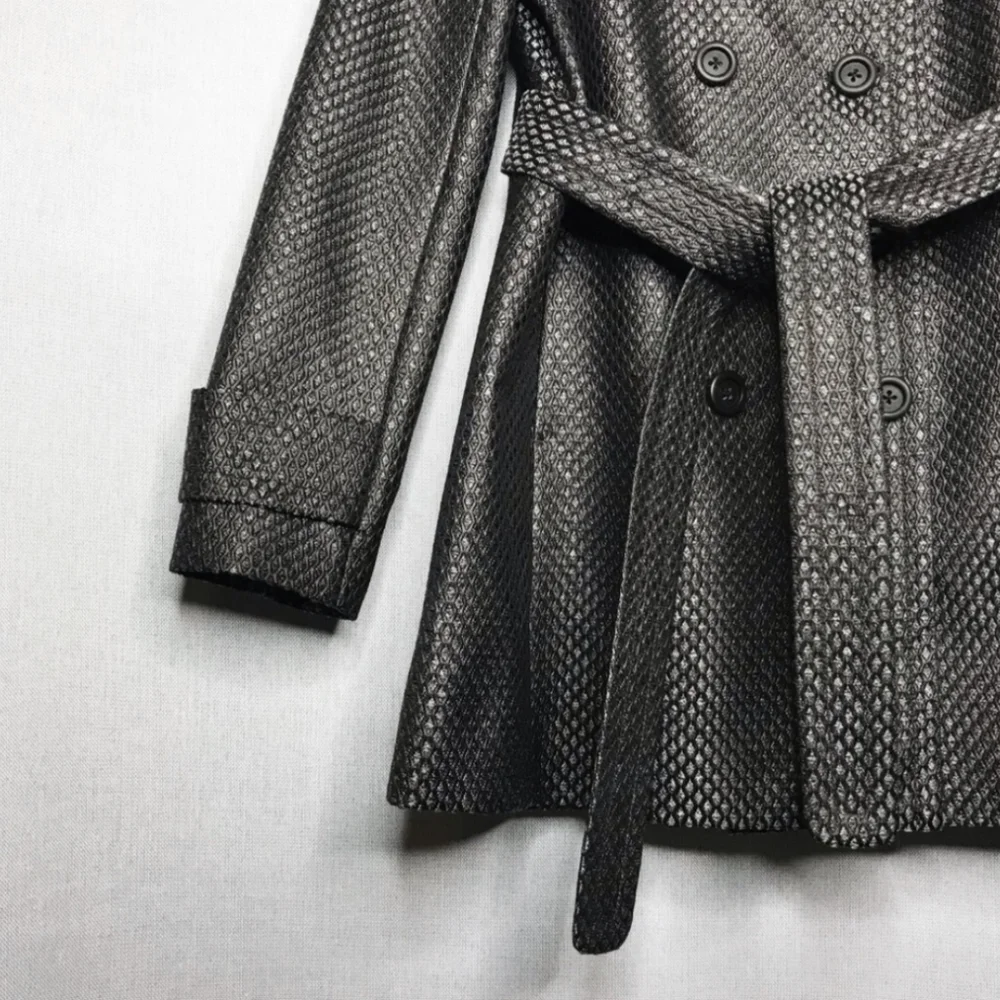 Gunmetal Metallic Brocade Tweed Peacoat - J. Crew Collection - Picture 11 of 16